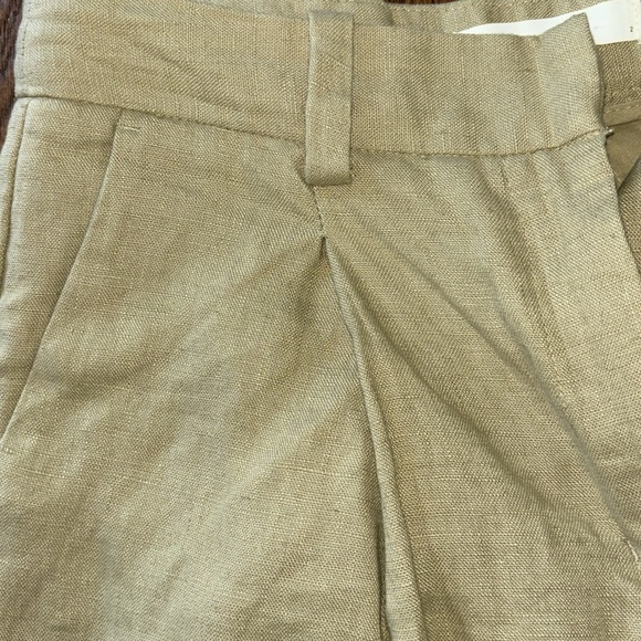 Oak and Fort Wide Leg Linen Pant | Size 2 | Sage - Picture 3 of 4